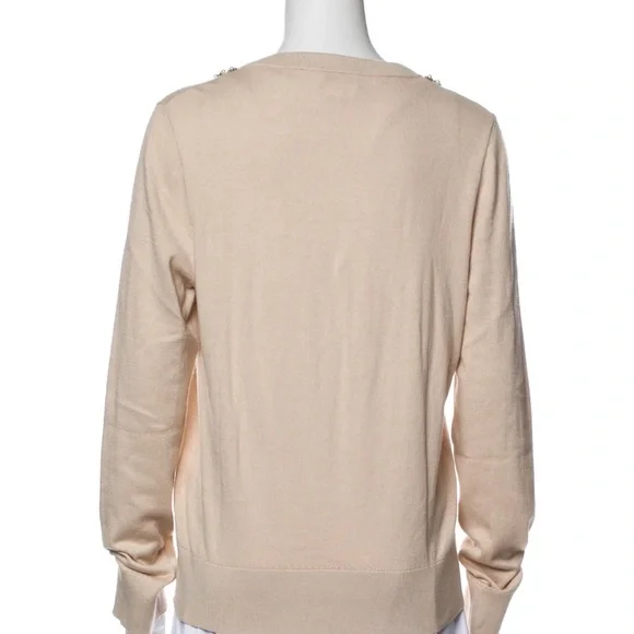 Kate Spade New York Embellished Beige Cardigan Size L - Picture 3 of 3